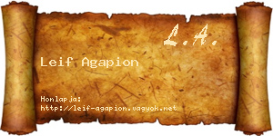 Leif Agapion névjegykártya